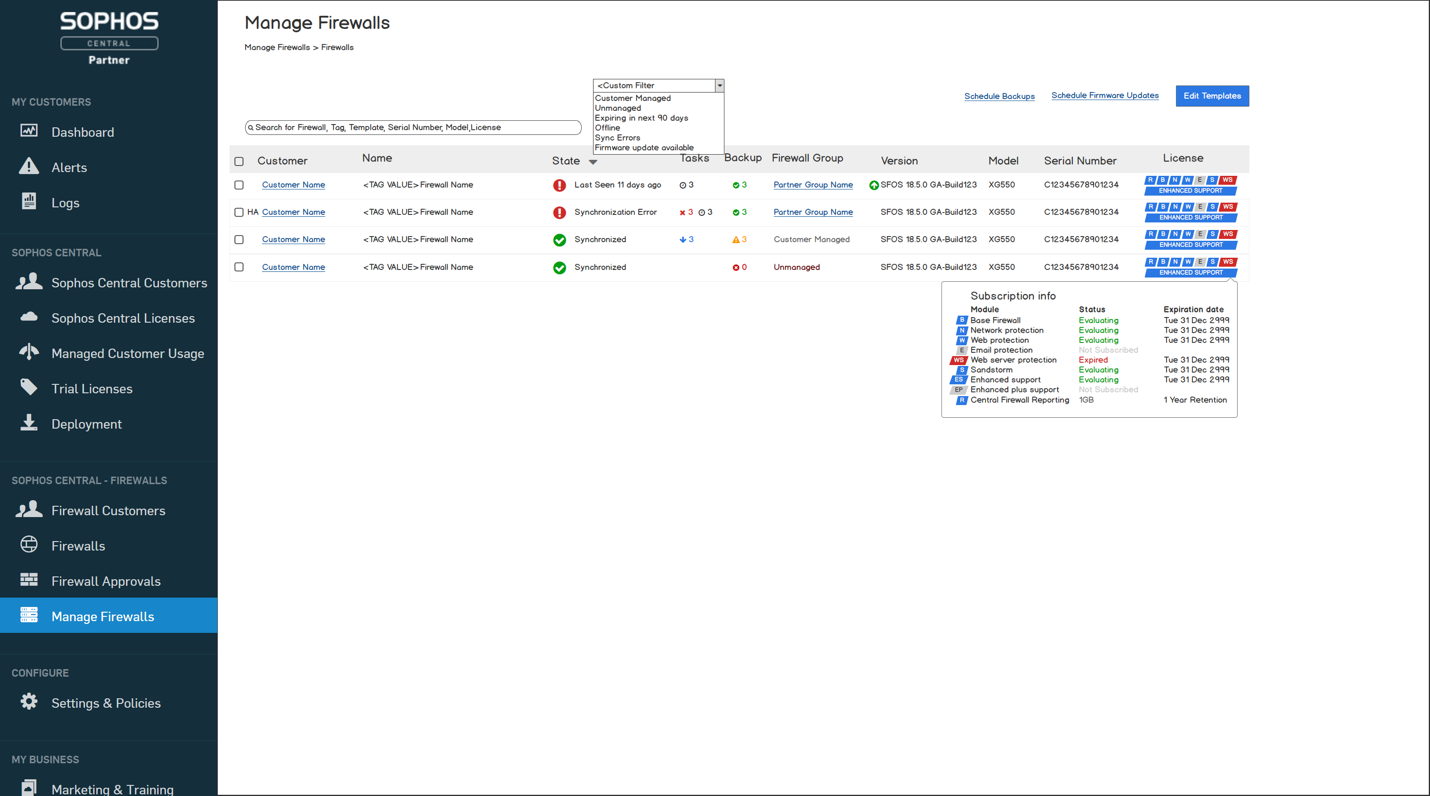 Sophos cloud firewall